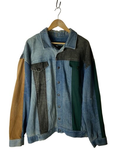 商品画像：60s～70s/VINTAGE DENIM JACKET/パッチワーク/Gジャン/XL/コットン/IDG/ 1