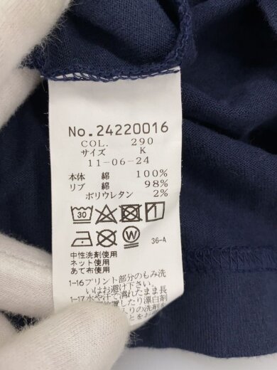 商品画像：長袖Tシャツ/--/コットン/NVY/無地// 4