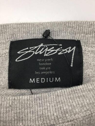 画像：STUSSYクロップド丈/長袖カットソー/M/コットン/GRY3