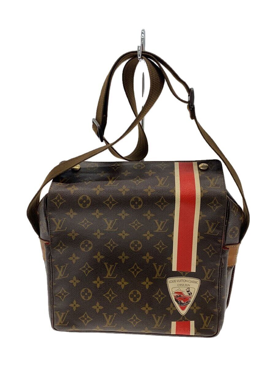 LOUIS VUITTON / ショルダーバッグ/PVC/BRW/無地