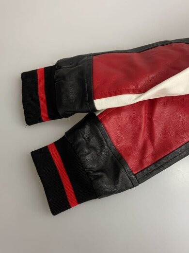 商品画像：シングルライダースジャケット/S/コットン/RED 5