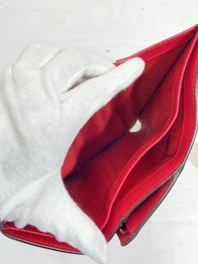 商品画像：3つ折り財布/PVC/RED/無地/レディース 6