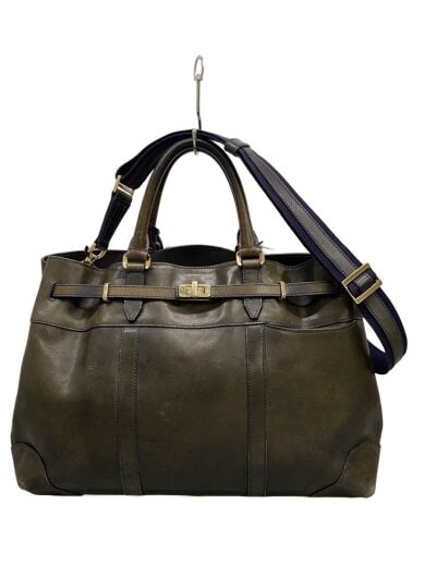 商品画像：ブリーフケース/レザー/KHK/無地 1