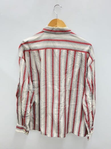 商品画像：長袖シャツ/M/コットン/GRY/ストライプ 2