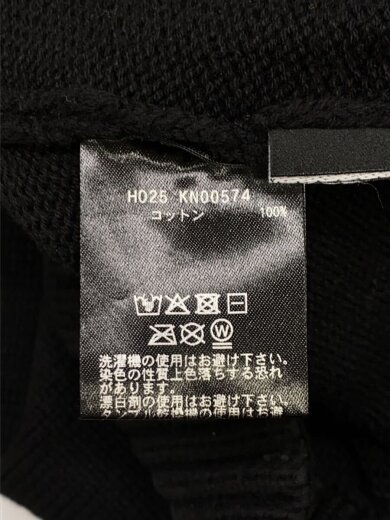 商品画像：ニット・セーター(薄手)/M/コットン/BLK/KN00574 4