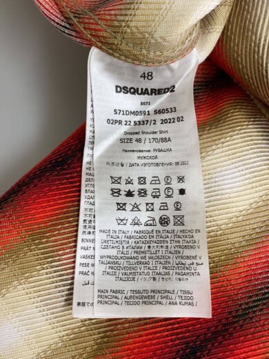 商品画像：長袖シャツ/--/コットン/RED/総柄/S71dm0591 4