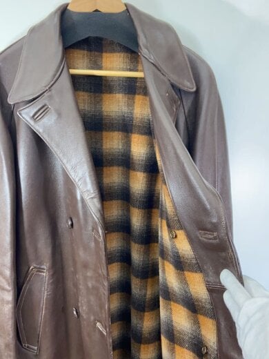 商品画像：コート/52/レザー/BRW/30s～40s/13スター/裏地ウールブランケット 3