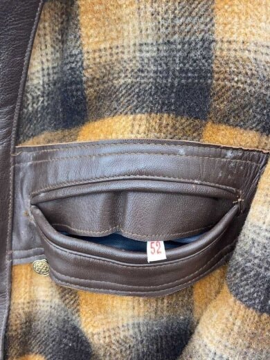 商品画像：コート/52/レザー/BRW/30s～40s/13スター/裏地ウールブランケット 4