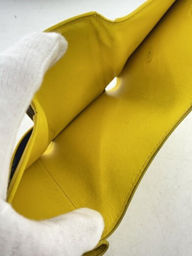 商品画像：3つ折り財布/レザー/YLW/レディース 6