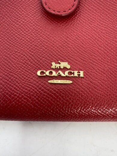 商品画像：2つ折り財布/レザー/RED/レディース 3