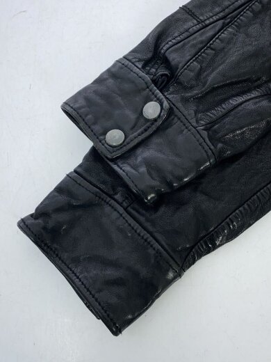 商品画像：シングルライダースジャケット/S/羊革/BLK 6