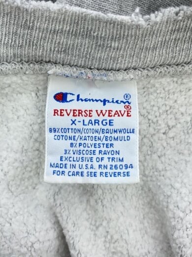 商品画像：90s/REVERSE WEAVE/スウェット/XL/コットン/GRY 3