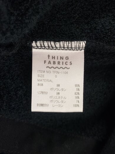 商品画像：THING FABRICS/ジップパーカー/0/コットン/BLK 4