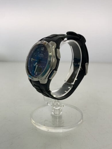 商品画像：ソーラー腕時計/デジアナ/ラバー/BLU/BLK/WVQ-M410 2