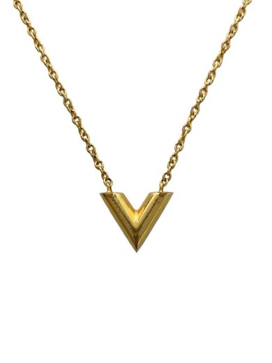 商品画像：ネックレス・エセンシャルV/--/GLD/トップ有/メンズ 1