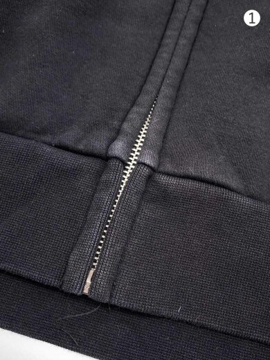 商品画像：ジップパーカー/XL/ポリエステル/BLK/40QM434// 7