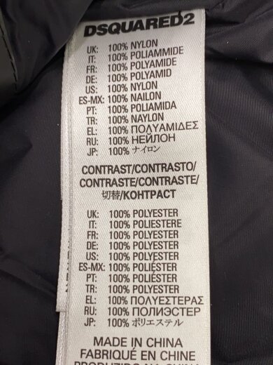 画像：DSQUARED2ジャケット/--/ナイロン/ブラック/DQ048R D00ZB4