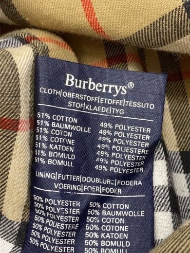 商品画像：ステンカラーコート/--/コットン/BEG/MADE IN ENGLAND/80s/ノバチェック// 4