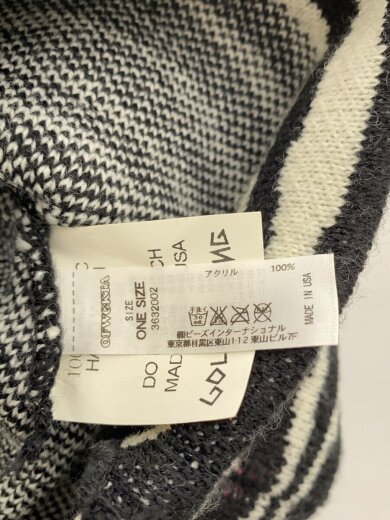 商品画像：ニットキャップ/--/アクリル/BLK/メンズ/MADE IN USA/ゼブラ柄 5