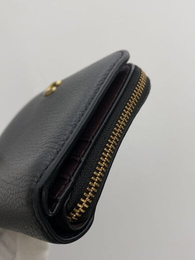商品画像：2つ折り財布/レザー/BLK/無地/レディース/CD717// 9