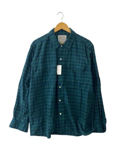 商品画像：長袖シャツ/XL/コットン/GRN/チェック// 1