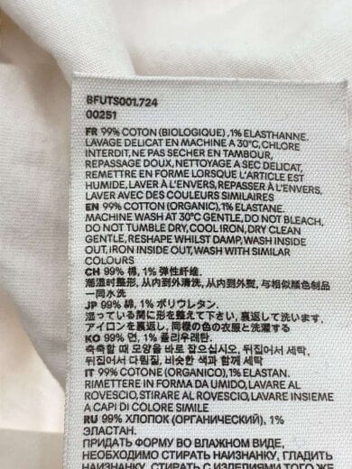 商品画像：Tシャツ/--/コットン/WHT/BFUTS001.724// 4