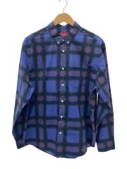 長袖シャツ/M/コットン/BLU/タータンCK/21ss/SPRAY TARTAN SHIRT