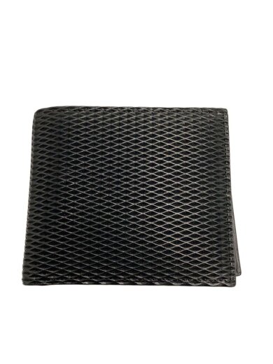 商品画像：2つ折り財布/牛革/BLK/無地/メンズ/0626100 1