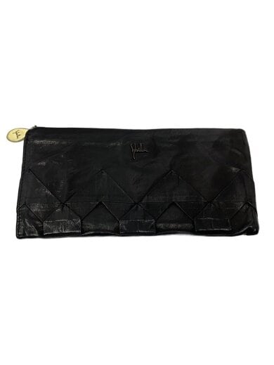 商品画像：長財布/レザー/BLK/無地/レディース 1