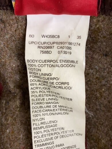 商品画像：ジャケット/M/コットン/BRW/無地/W435BC8 4