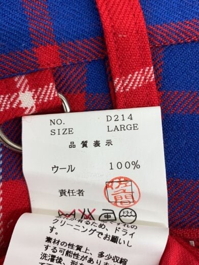 商品画像：初期/MELTING POT期/タータンチェックパンツL/ウール/RED/チェック/D214 5