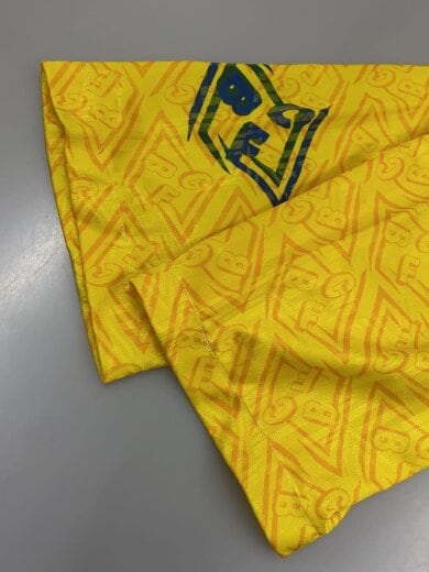 商品画像：90s/ブラジル代表/UNISPORT/ポロシャツ/ポリエステル/YLW/総柄// 4