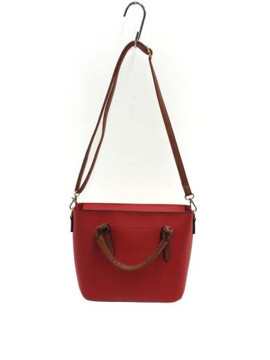 画像：D.KELLYショルダーバッグ/フェイクレザー/RED/無地3