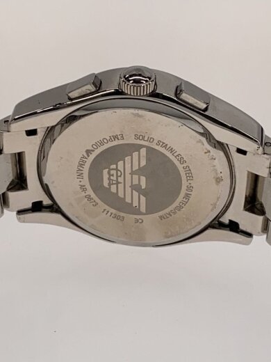 商品画像：クォーツ腕時計/アナログ/ステンレス/BLK/SLV/SS/AR-0673 3