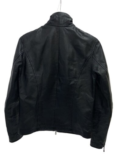 商品画像：レザージャケット・ブルゾン/1/--/BLK/無地 2