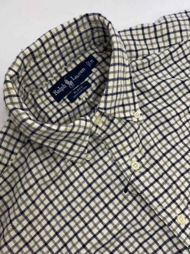 商品画像：長袖シャツ/M/コットン/BEG/チェック/7-007429 3