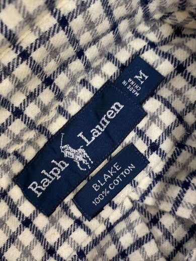 商品画像：長袖シャツ/M/コットン/BEG/チェック/7-007429 4