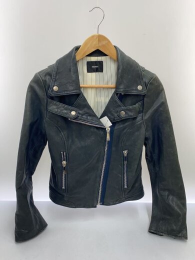 商品画像：レザージャケット・ブルゾン/2/--/BLK/無地/011530100101 1