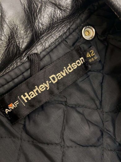 商品画像：ダブルライダースジャケット/42/レザー/BLK/無地 4