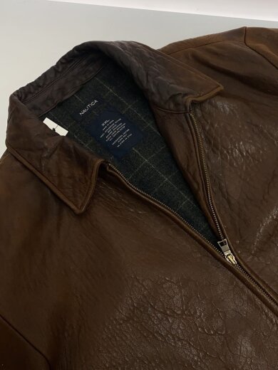 商品画像：レザージャケット・ブルゾン/XXL/--/BRW/無地 3