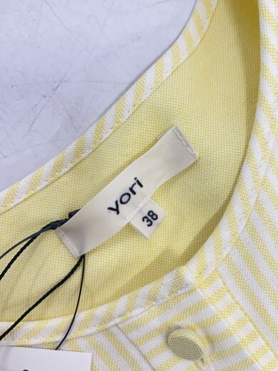 商品画像：長袖ブラウス/38/コットン/YLW/ストライプ/YR21-25013K 4