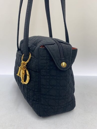 商品画像：トートバッグ/コットン/BLK/無地/レディディオール、カナージュ/表面擦れ 2