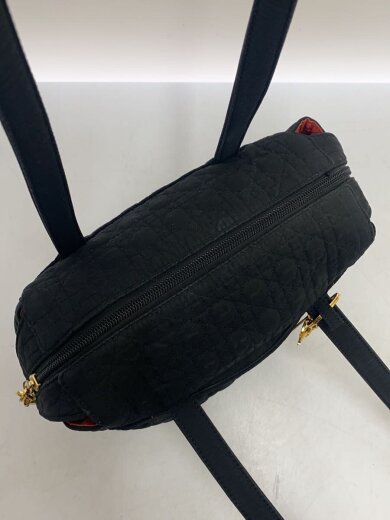 商品画像：トートバッグ/コットン/BLK/無地/レディディオール、カナージュ/表面擦れ 4