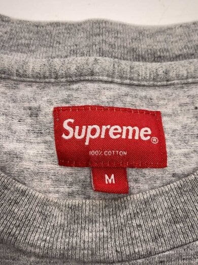 商品画像：Tシャツ/M/コットン/グレー/Small Box Logo/襟元汚れ// 3