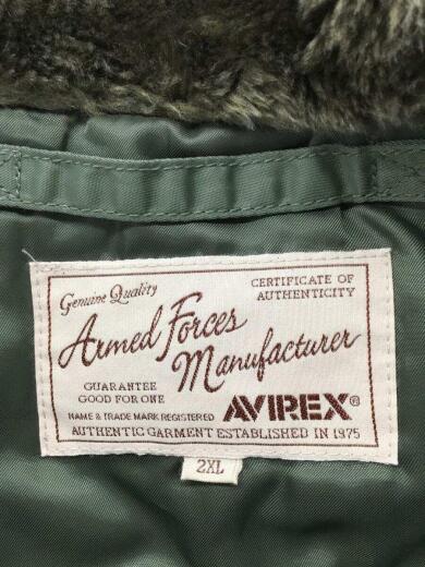 画像：AVIREXN-3B WITH PATCHES 75th FIGTER SQUEARDフライトジャケット/XXL/ナイロン/カーキ3