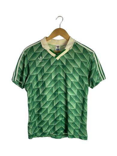 画像：adidas80s/88-90/サッカー/西ドイツ代表/ユーロ大会/ポロシャツ/L/ポリエステル/GRN/総柄1