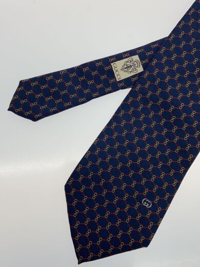 画像：GUCCIネクタイ/シルク/NVY/総柄/メンズ2