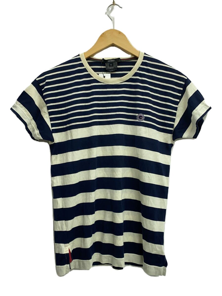 GUCCI / Tシャツ/S/コットン/NVY/ボーダー