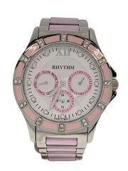 RHYTHM/クォーツ腕時計/アナログ/ステンレス/WHT/SLV/SS