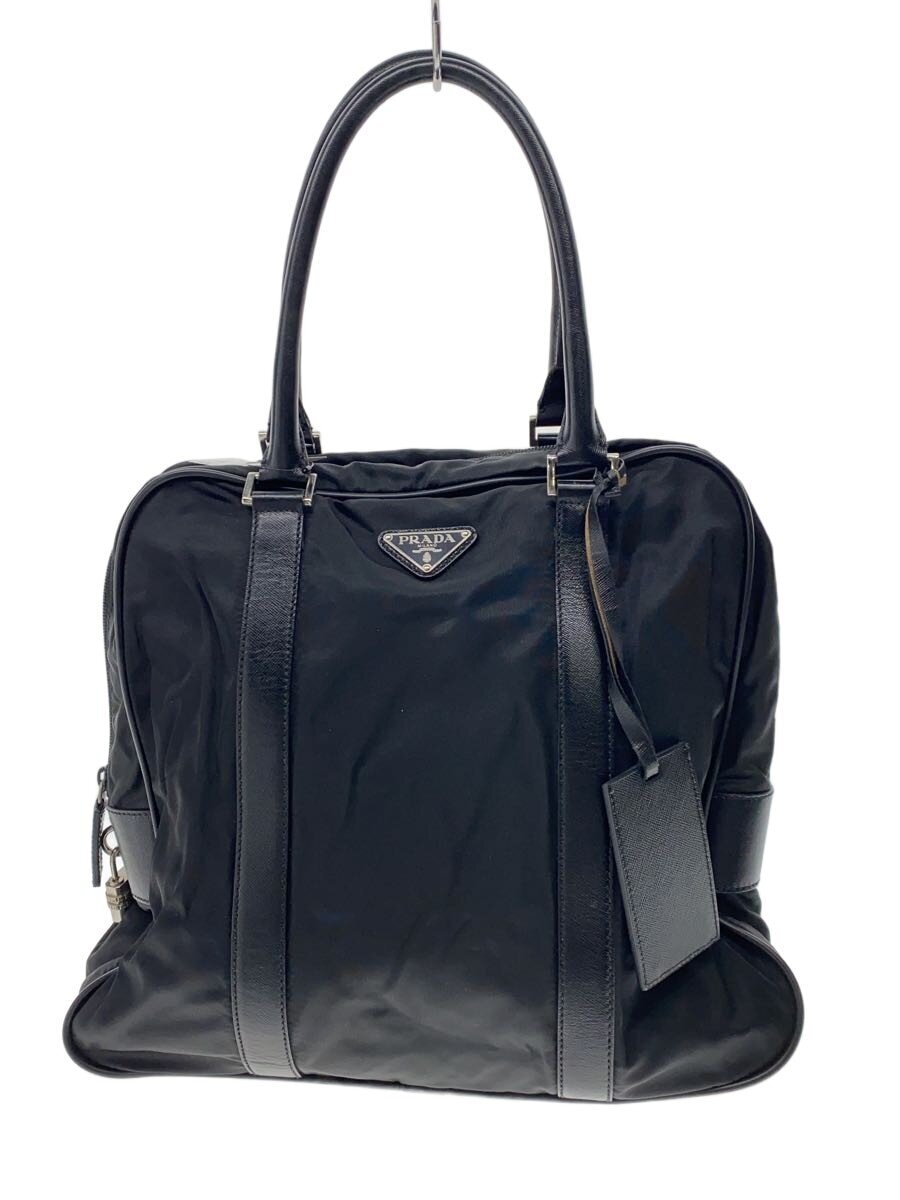 PRADA / バッグ/ナイロン/BLK/無地